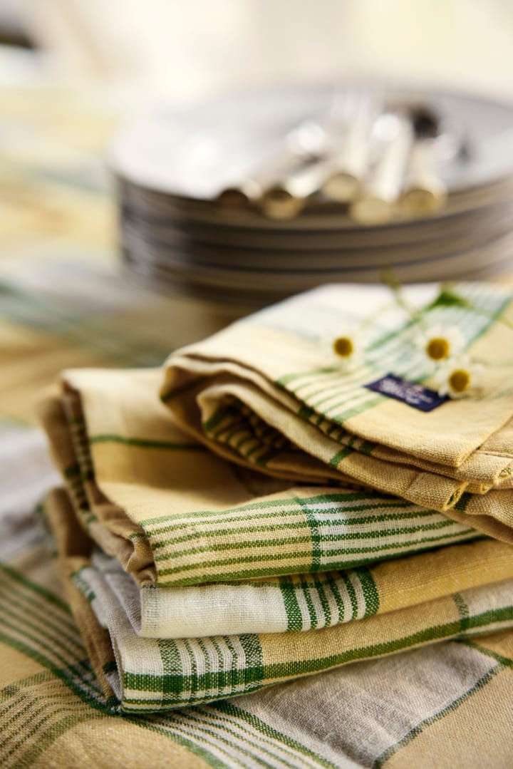 Easter Linen/Cotton kjøkkenhåndkle 50x70 cm, Yellow-green Lexington