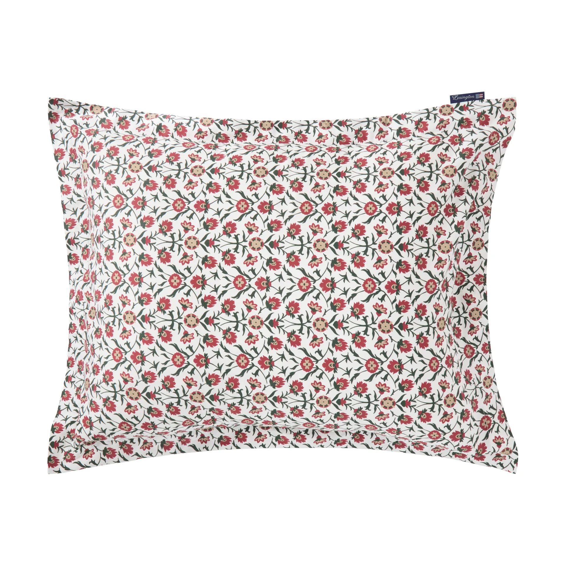 Lexington Flower Printed Cotton Sateen putetrekk 50x60 cm White-red-green-beige