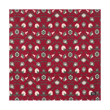 Flower printed økologisk bomullserviett - Red-beige-green - Lexington
