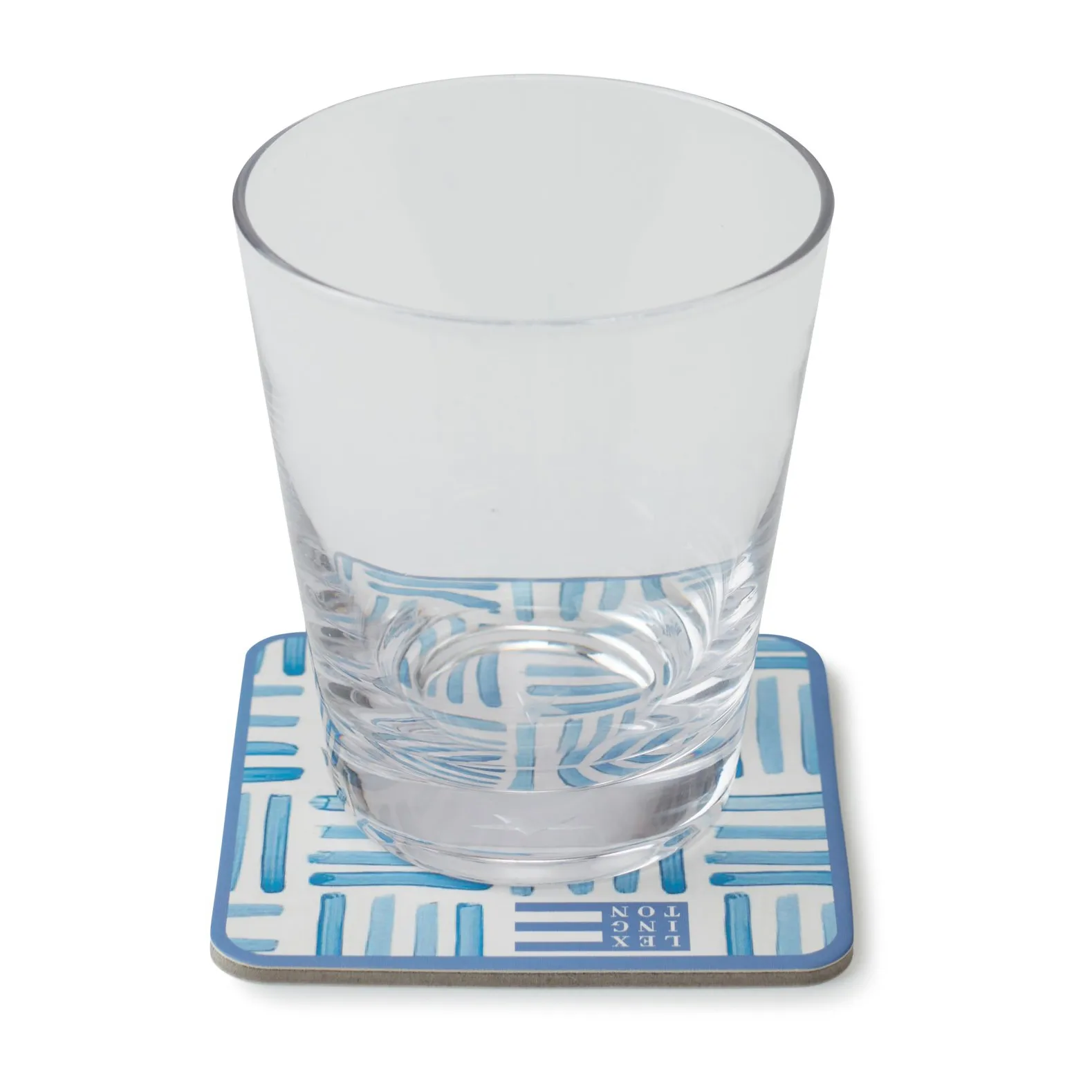 Graphic Printed glassunderlag 6-pakning, Blue-White Lexington