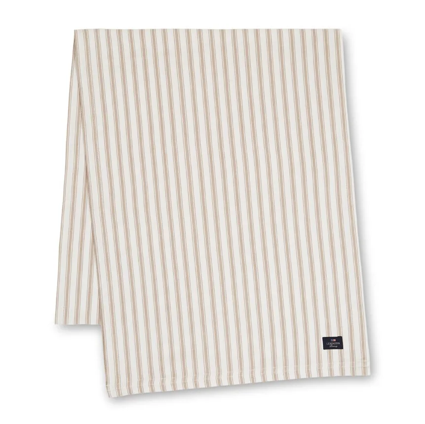 Icons Herringbone Striped løper 50x150 cm, Beige-white Lexington