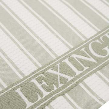 Icons Waffle Striped kjøkkenhåndkle 50x70 cm - Sage green-white - Lexington