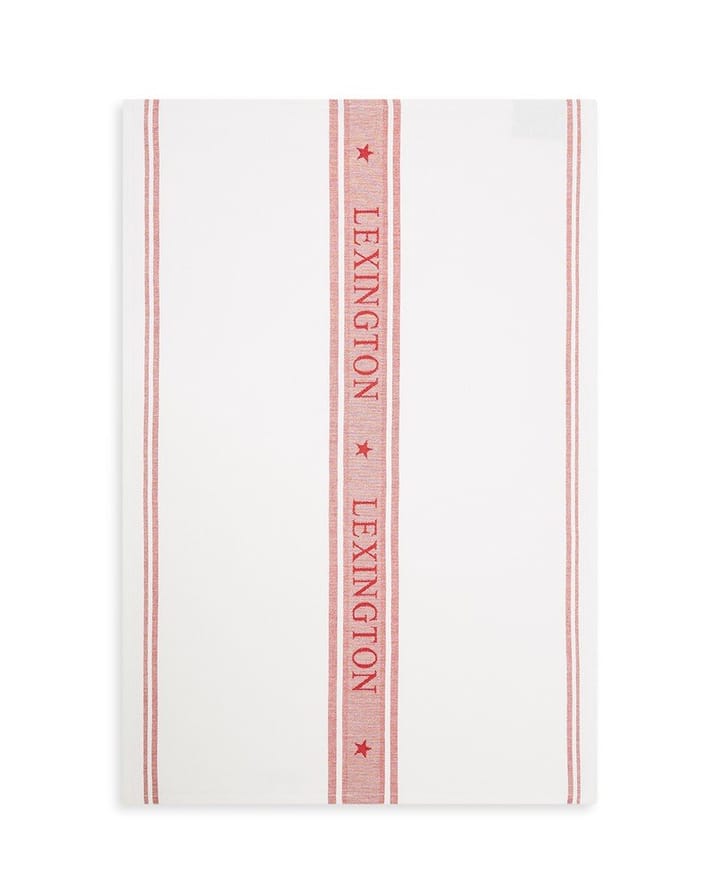 Ikon Star kjøkkenhåndkle 70x50 cm - Hvit-rød - Lexington