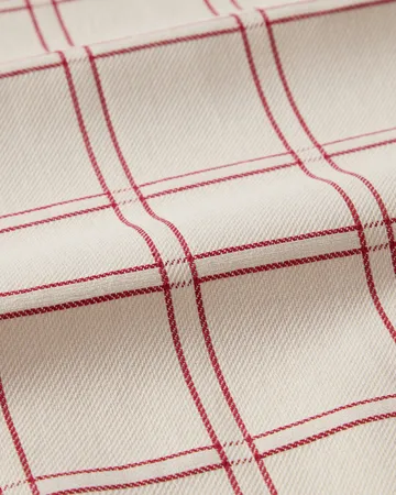 Jacquardvevd bomull kjøkkenhåndkle 2-pakning - Red-white, 50x70 cm - Lexington