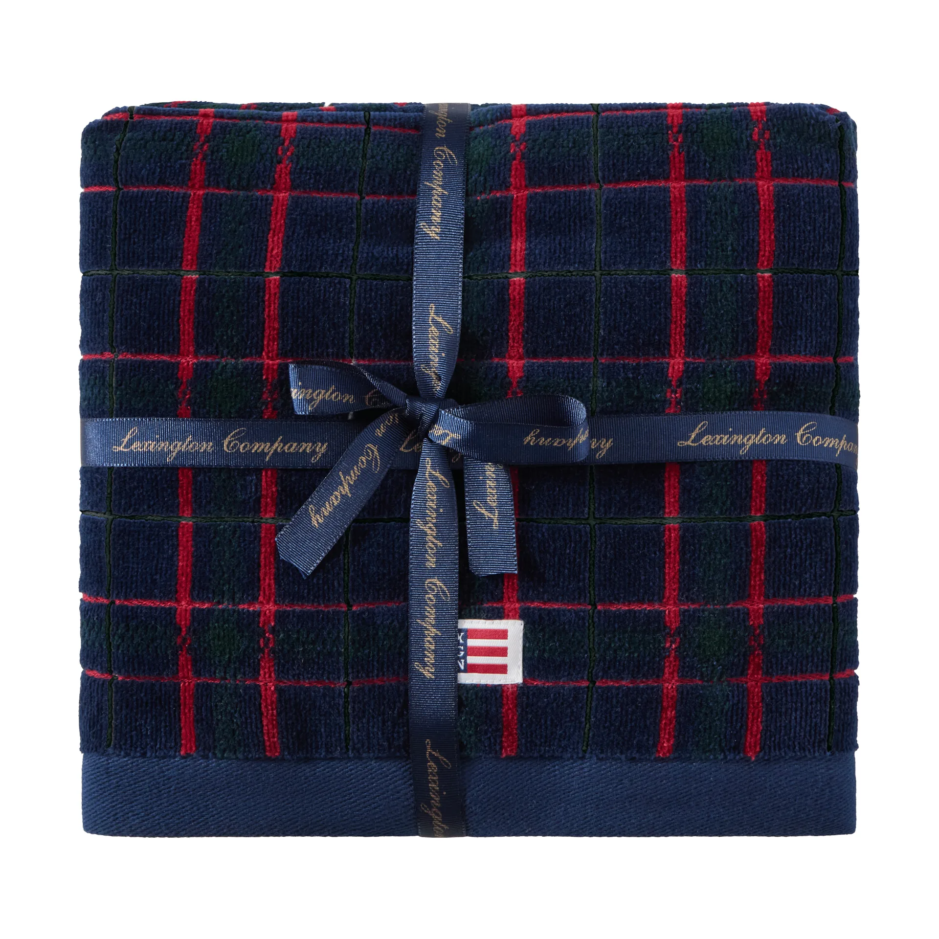 Lexington Lexington checked håndkle 2-pakning Navy-green, 50x70 cm