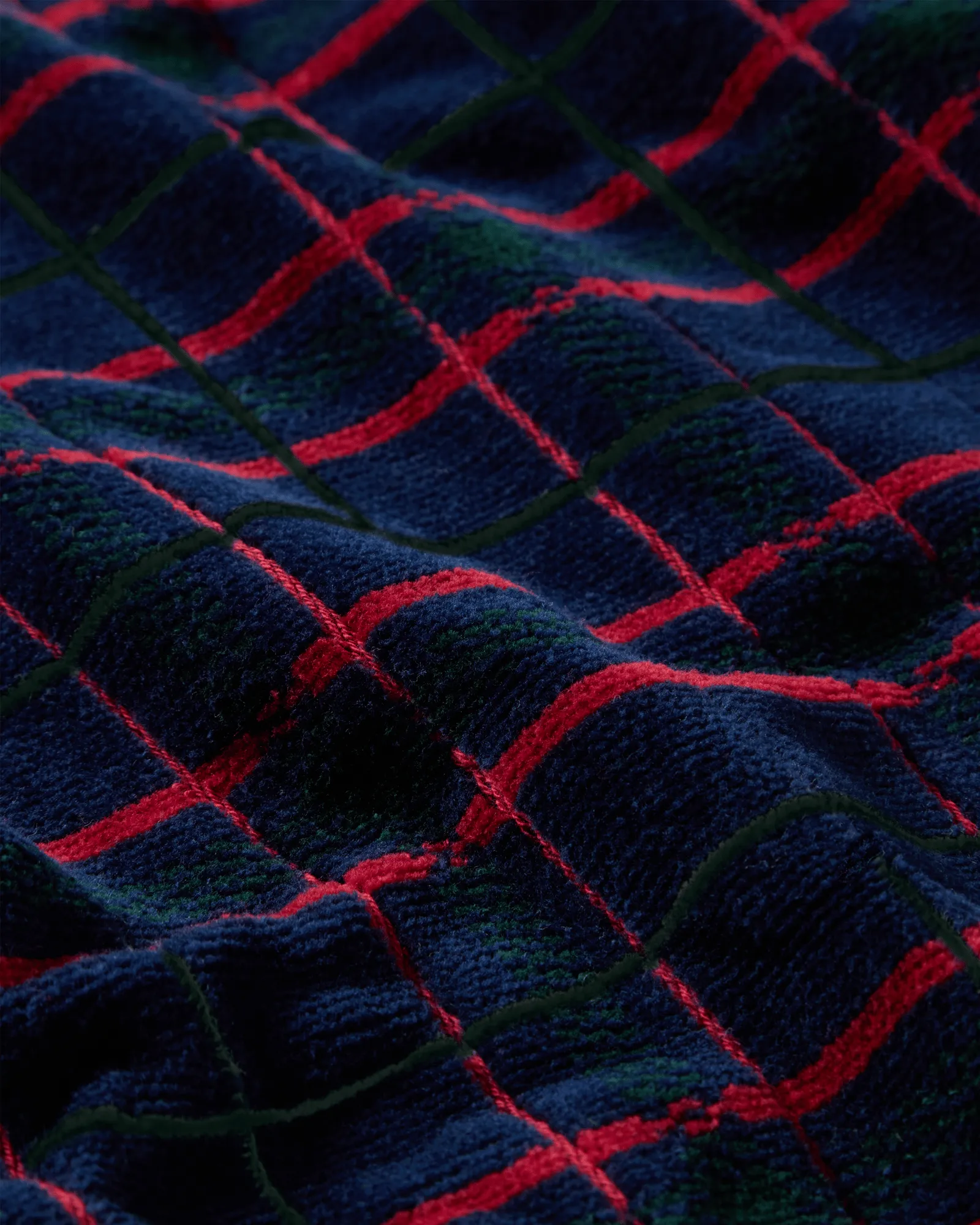 Lexington checked håndkle 2-pakning, Navy-green, 50x70 cm Lexington