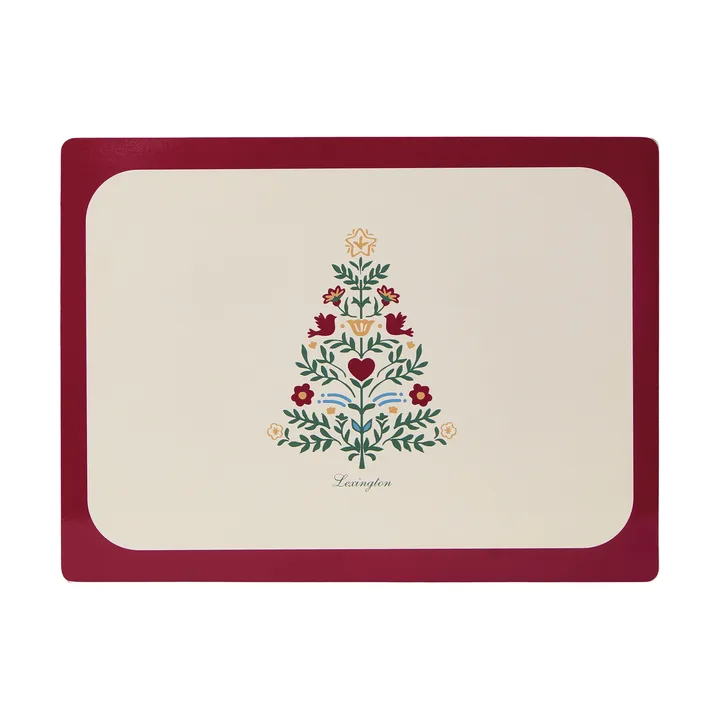 Lexington laminert tosidig bordbrikke - Red-light beige, 30x40 cm, 2-pakning - Lexington