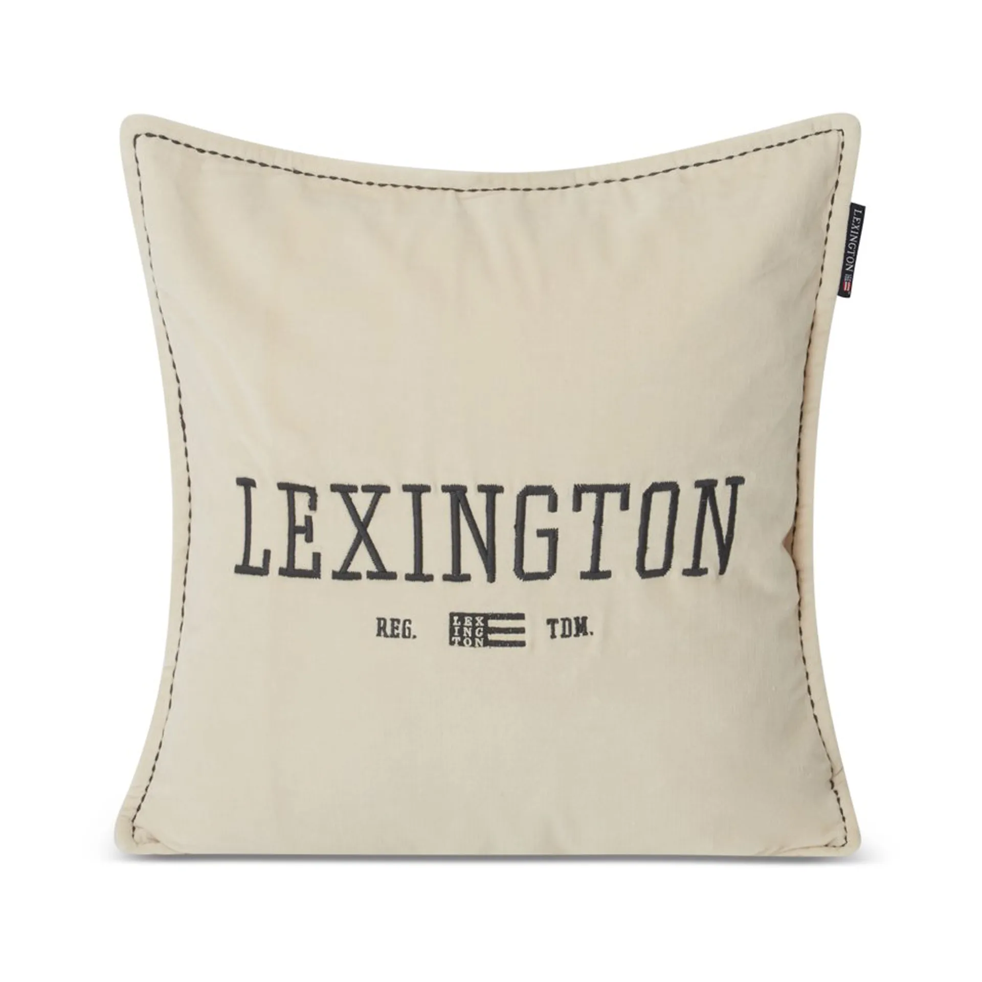 Logo Message Velvet kuddfodral 50x50 cm, Light beige Lexington