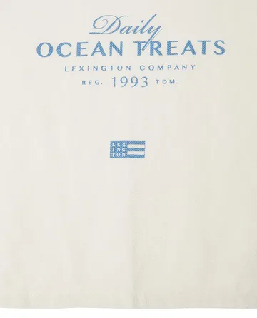 Ocean treats printed bomull kjøkkenhåndkle 50x70 cm - White - Lexington