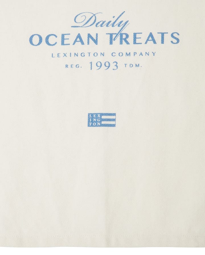Ocean treats printed bomull kjøkkenhåndkle 50x70 cm, White Lexington