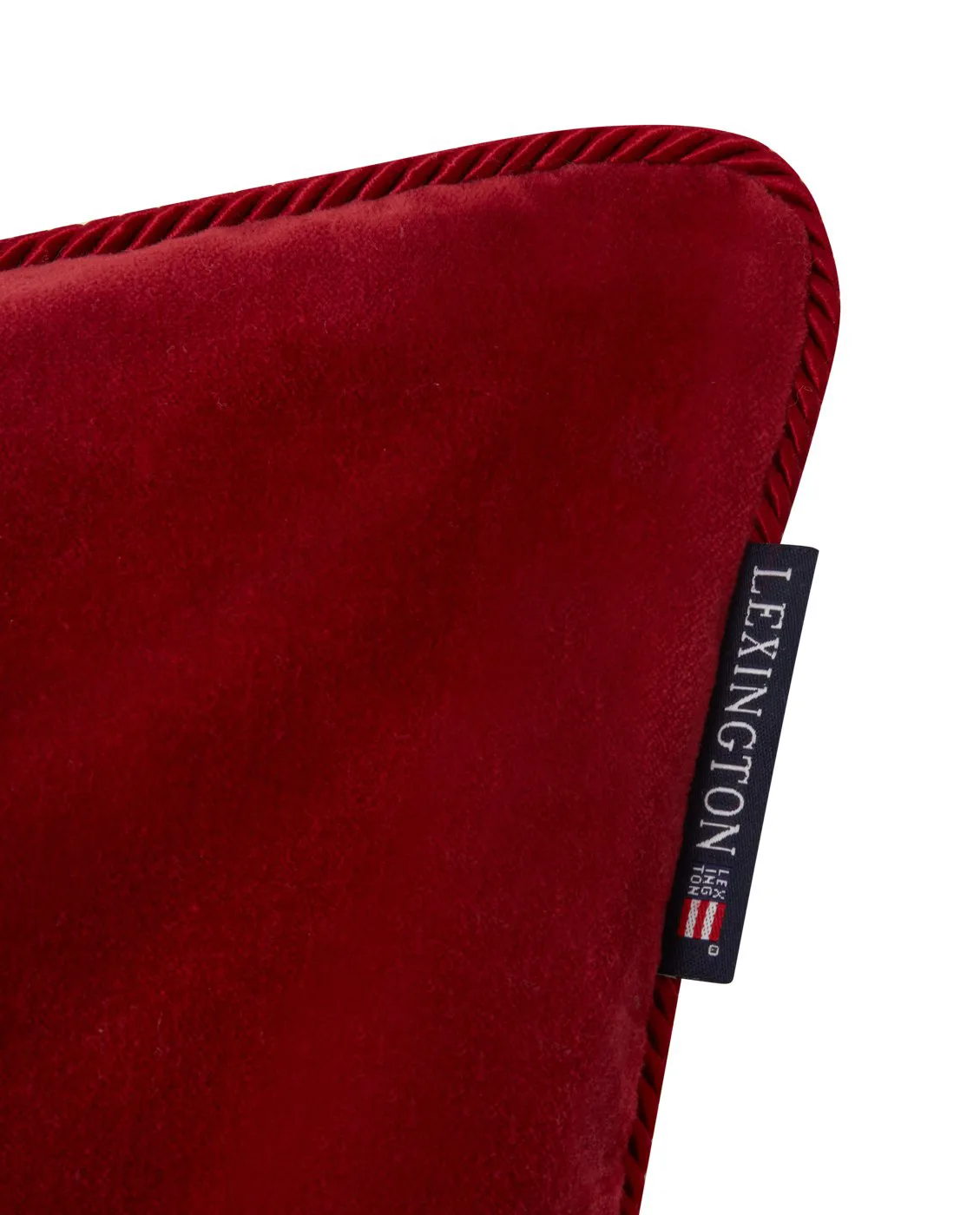 Organic Cotton Velvet putetrekk 50 x 50 cm, Red Lexington