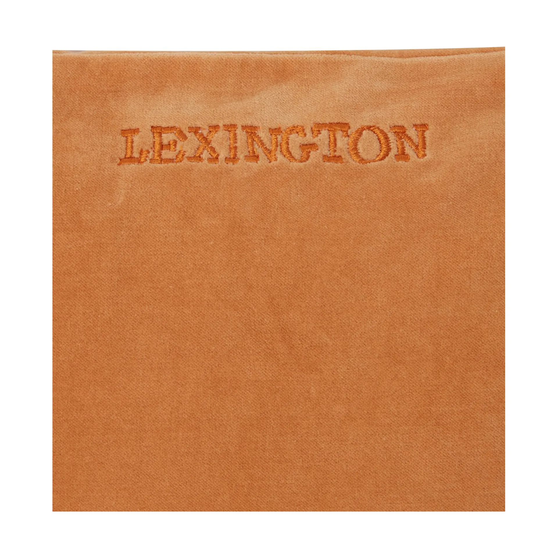 Patched Organic Cotton Velvet putetrekk 50 x 50 cm, Mustard-light beige Lexington