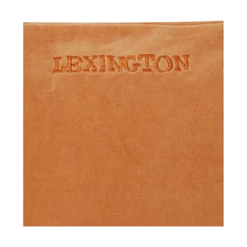 Patched Organic Cotton Velvet putetrekk 50 x 50 cm - Mustard-light beige - Lexington