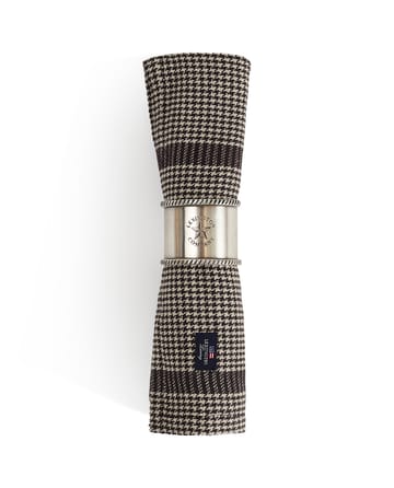 Pepita Check Cotton Linen tygservett 50x50 cm - Dark gray-beige - Lexington