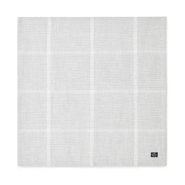 Pepita Check Cotton Linen tygservett 50x50 cm - White-light gray - Lexington