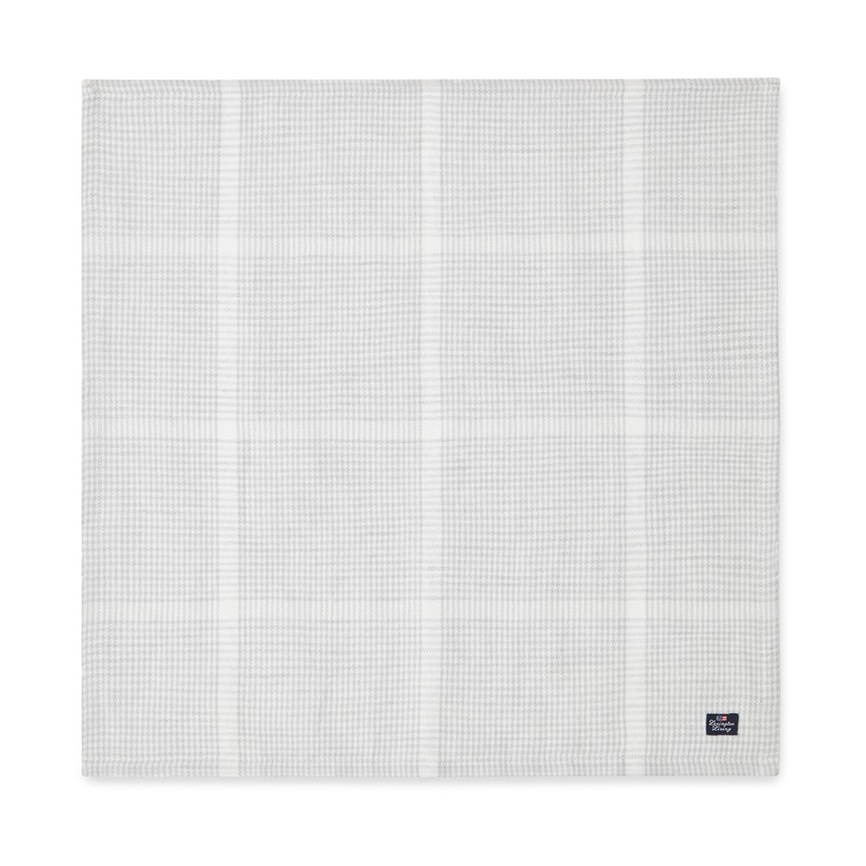 Lexington Pepita Check Cotton Linen tygservett 50×50 cm White-light gray