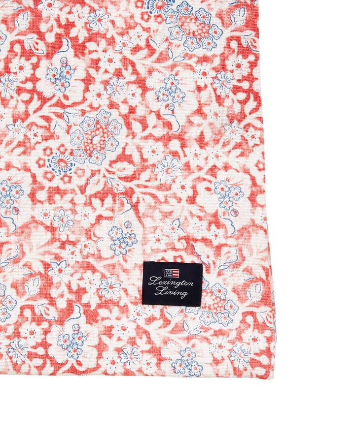 Printed Flowers Recycled Cotton bordduk 150x250 cm, Coral Lexington