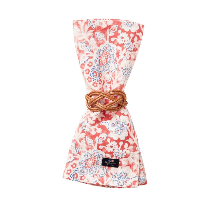Printed Flowers Recycled Cotton stoffserviett 50x50 cm, Coral Lexington