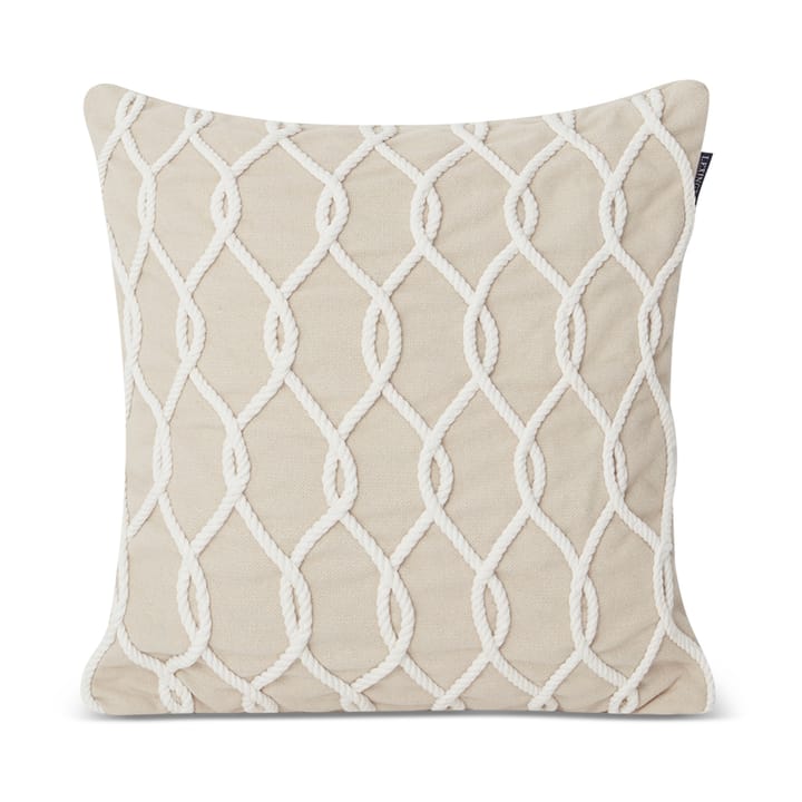 Rope Deco Canvas putetrekk 50 x 50 cm, Lys beige-hvit Lexington