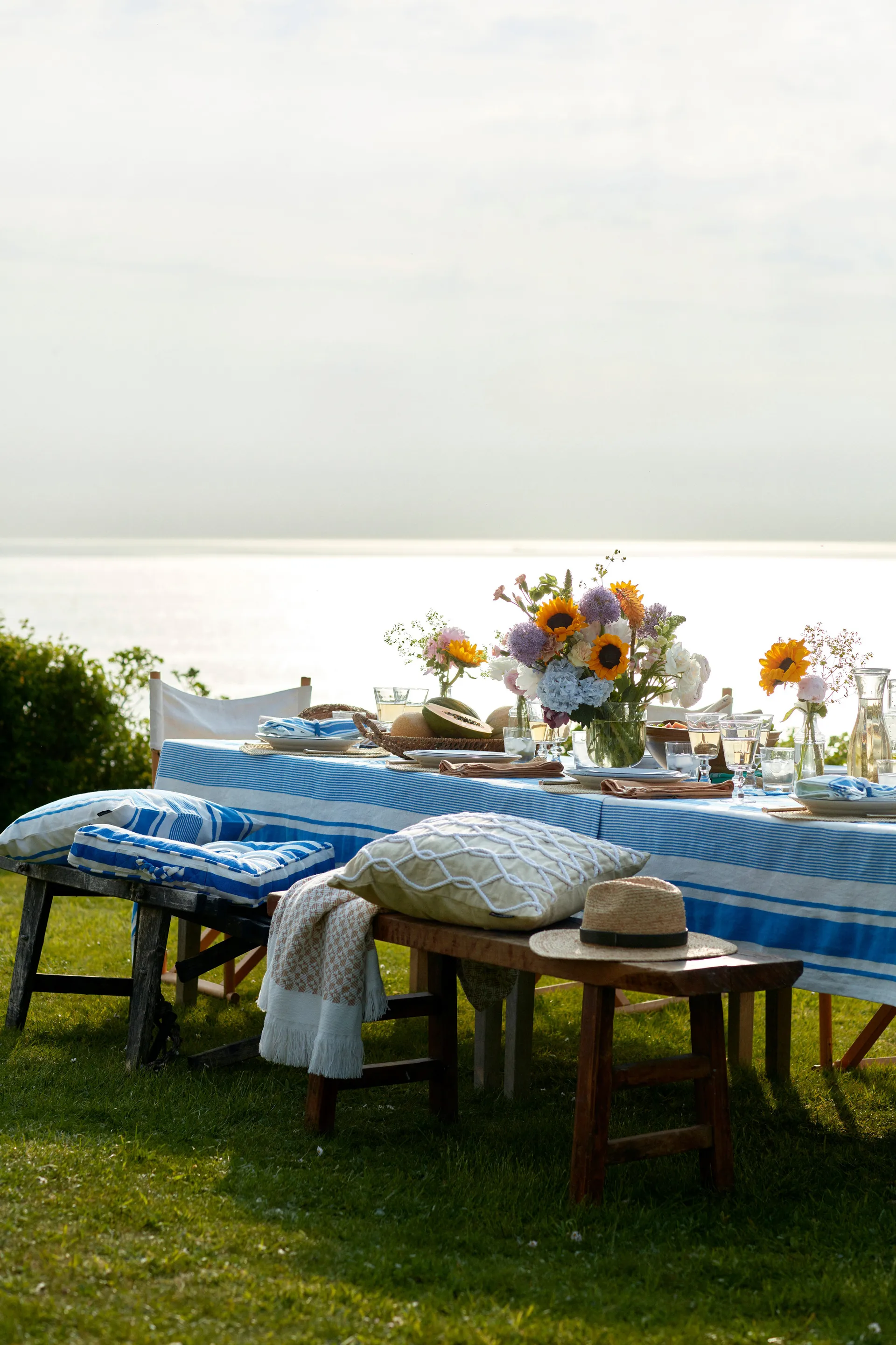 Rope Deco Canvas putetrekk 50 x 50 cm, Lys beige-hvit Lexington