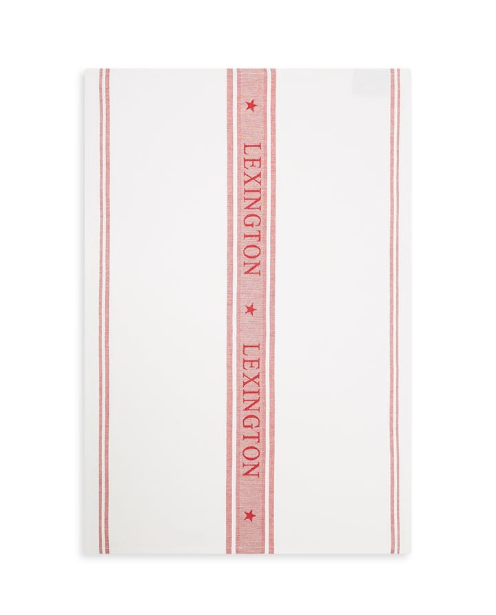 Star kjøkkenhåndkle 70x50 cm - Hvit-rød - Lexington