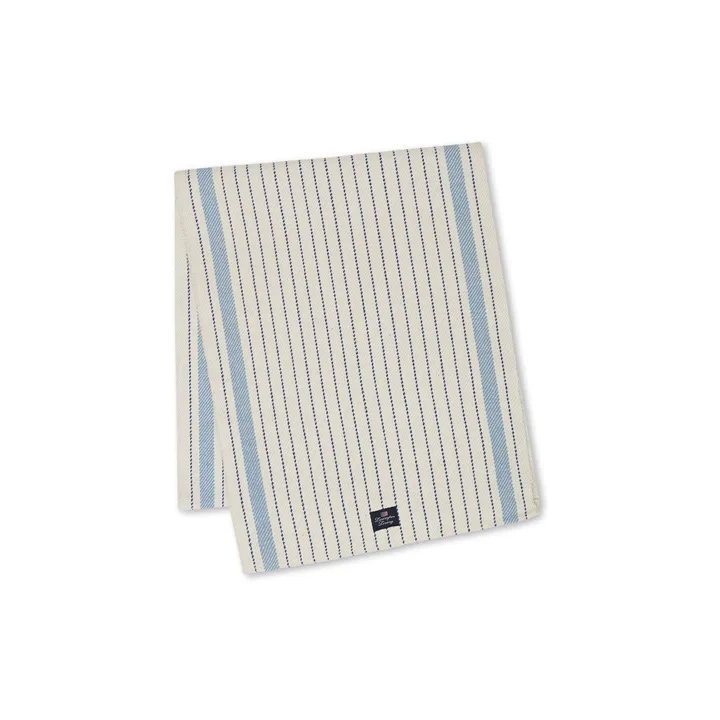 Striped løper 250x50 cm - Natur-hvit-blå - Lexington