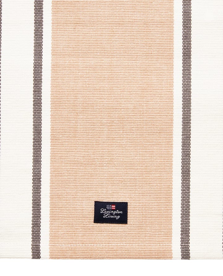 Striped Organic Cotton bordbrikke 40x50 cm, Beige Lexington