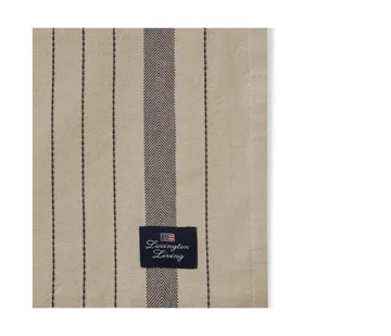 Striped Organic Cotton duk 150 x 250 cm - Beige-dark gray - Lexington