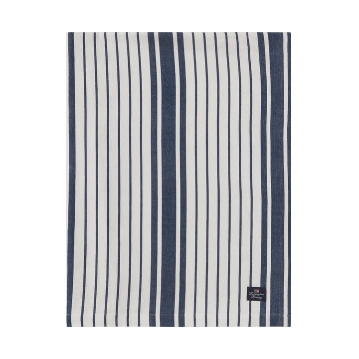 Striped Organic Cotton duk 150 x 350 cm, Navy Lexington