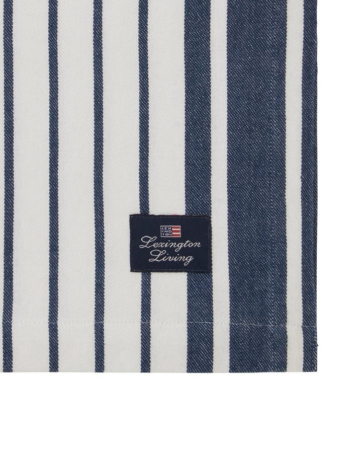 Striped Organic Cotton duk 150 x 350 cm, Navy Lexington