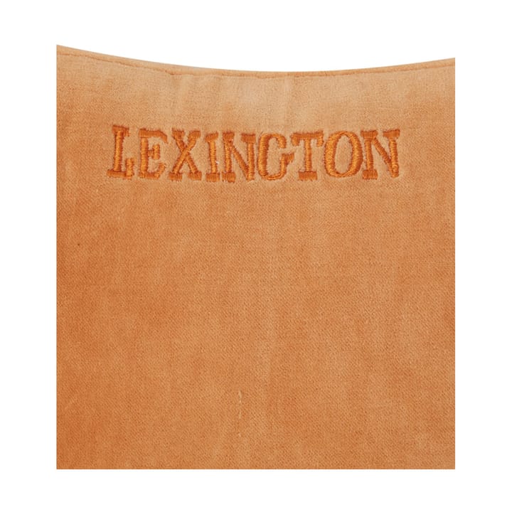 Striped Organic Cotton Velvet pute 30 x 40 cm, Mustard-light beige Lexington