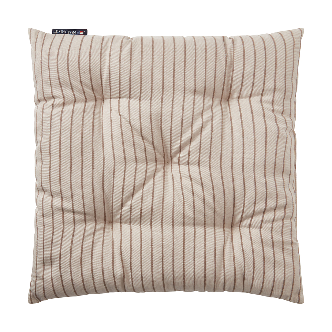 Lexington Striped Recycled Cotton sittepute 40x40 cm Beige