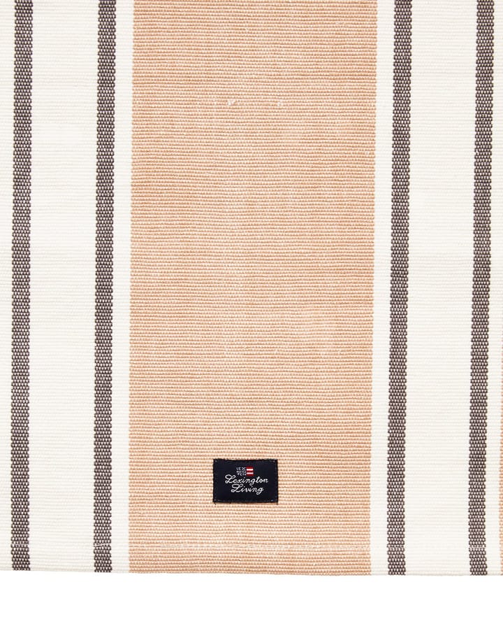 Stripet Organic Cotton løper 50x250 cm, White-beige Lexington