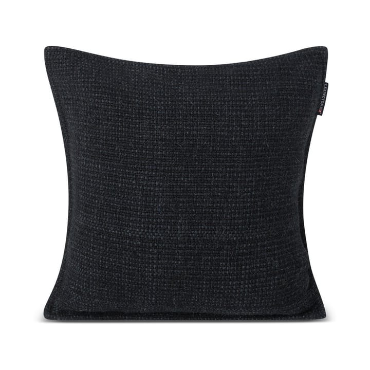 Structured Wool Cotton miks putetrekk 50 x 50 cm, Dark gray Lexington