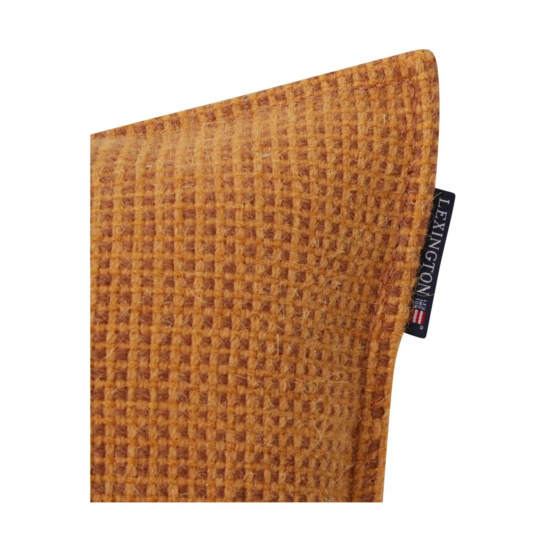 Structured Wool Cotton miks putetrekk 50 x 50 cm, Mustard Lexington