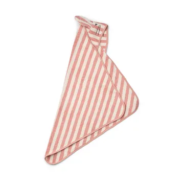 Albert hettehåndkle 70x70 cm - Coral blush-creme de la creme stripe - Liewood
