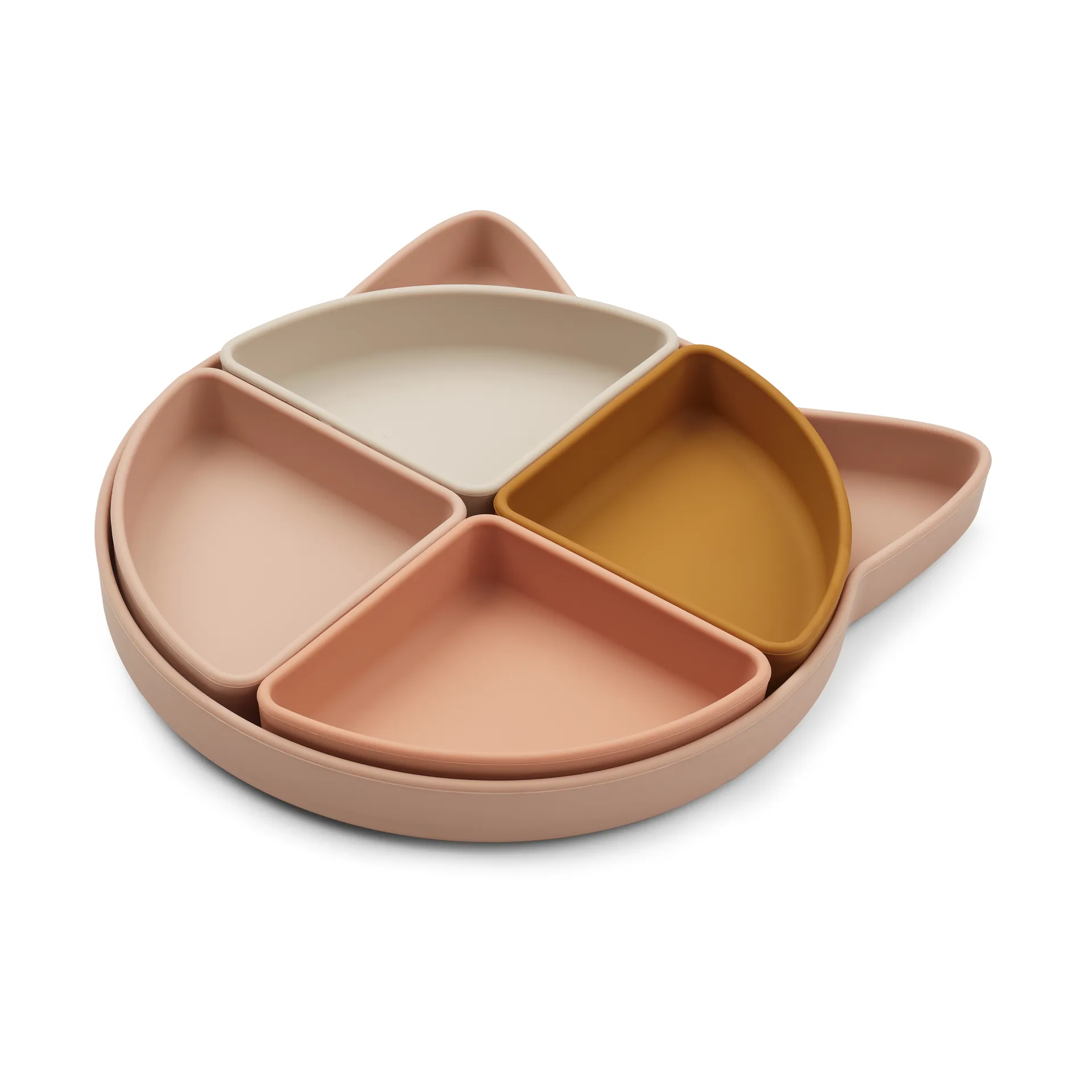 Arne barnetallerken + 4 boller, Cat rose multi mix Liewood