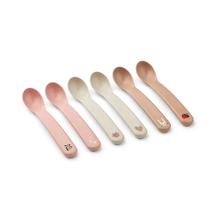 Auste skje 6-pakning - Rose Blush Mix - Liewood