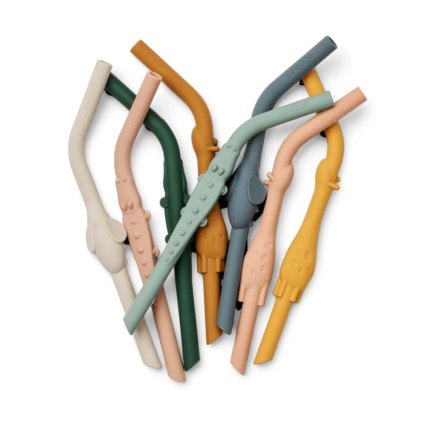 Carlson All Together sugerør 8 deler, Yellow mellow multi mix Liewood