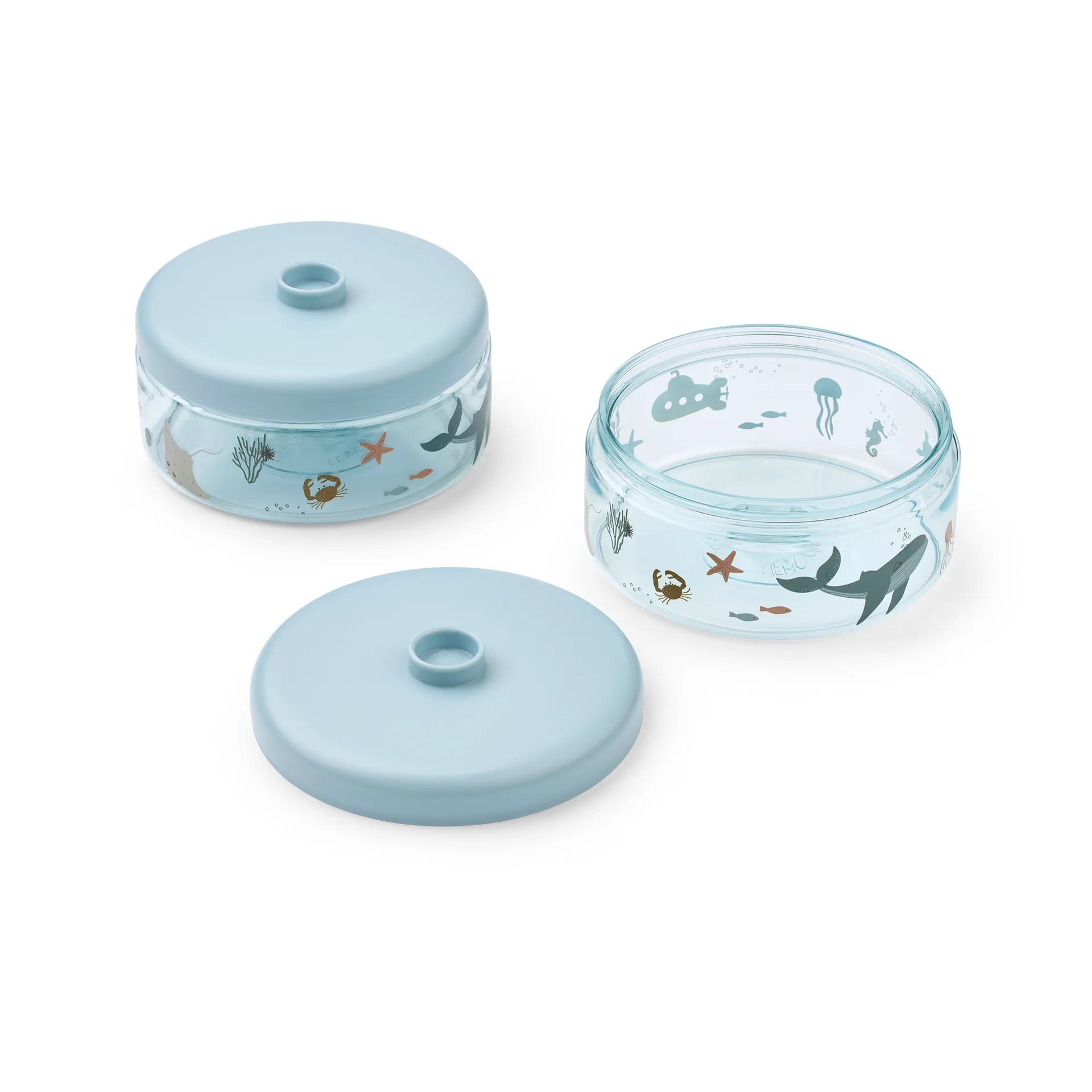 Dominique barnematglass 500 ml 4-pakning, Sea creature-sandy Liewood