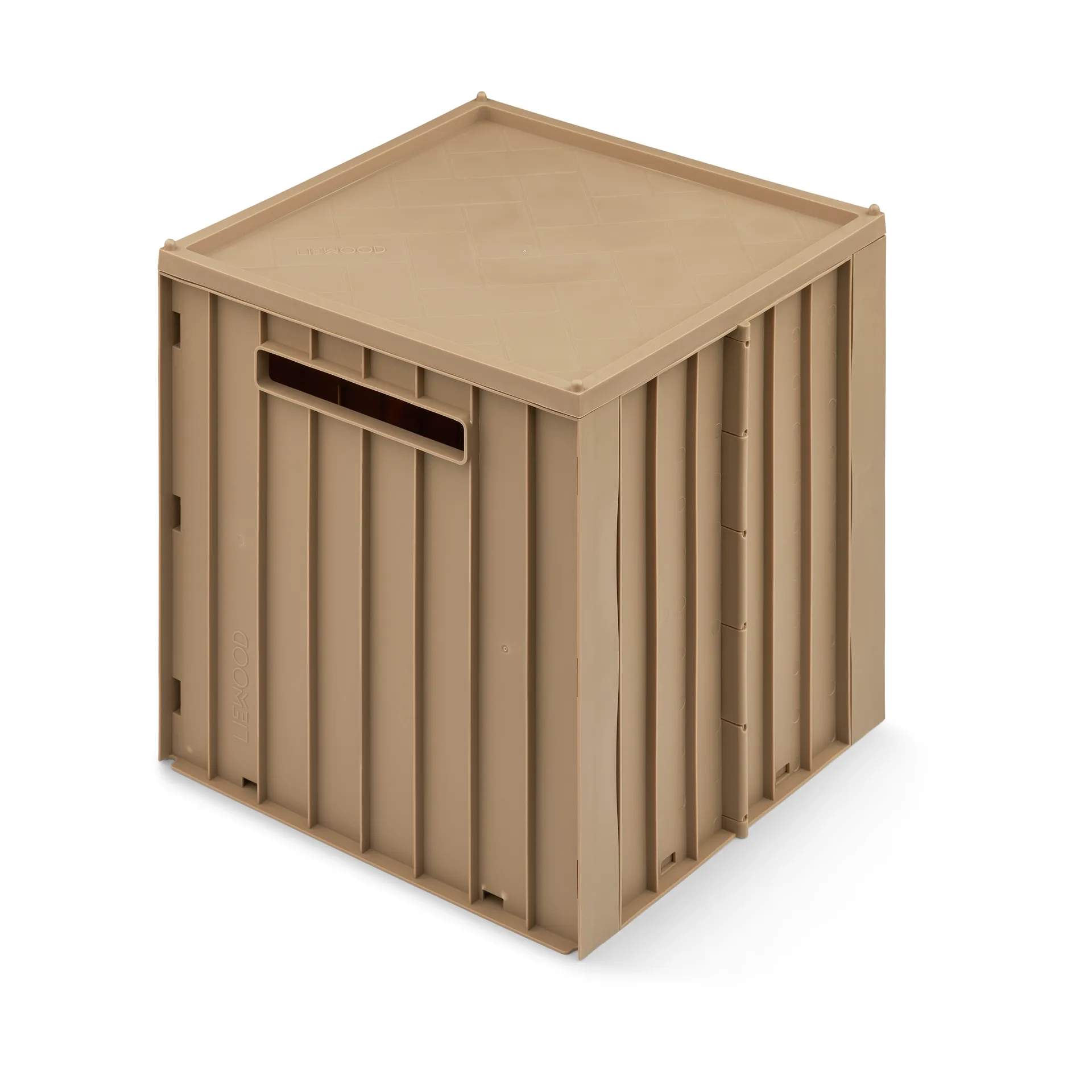 Elijah oppbevaringsboks med lokk 31x31 cm, Oat Liewood