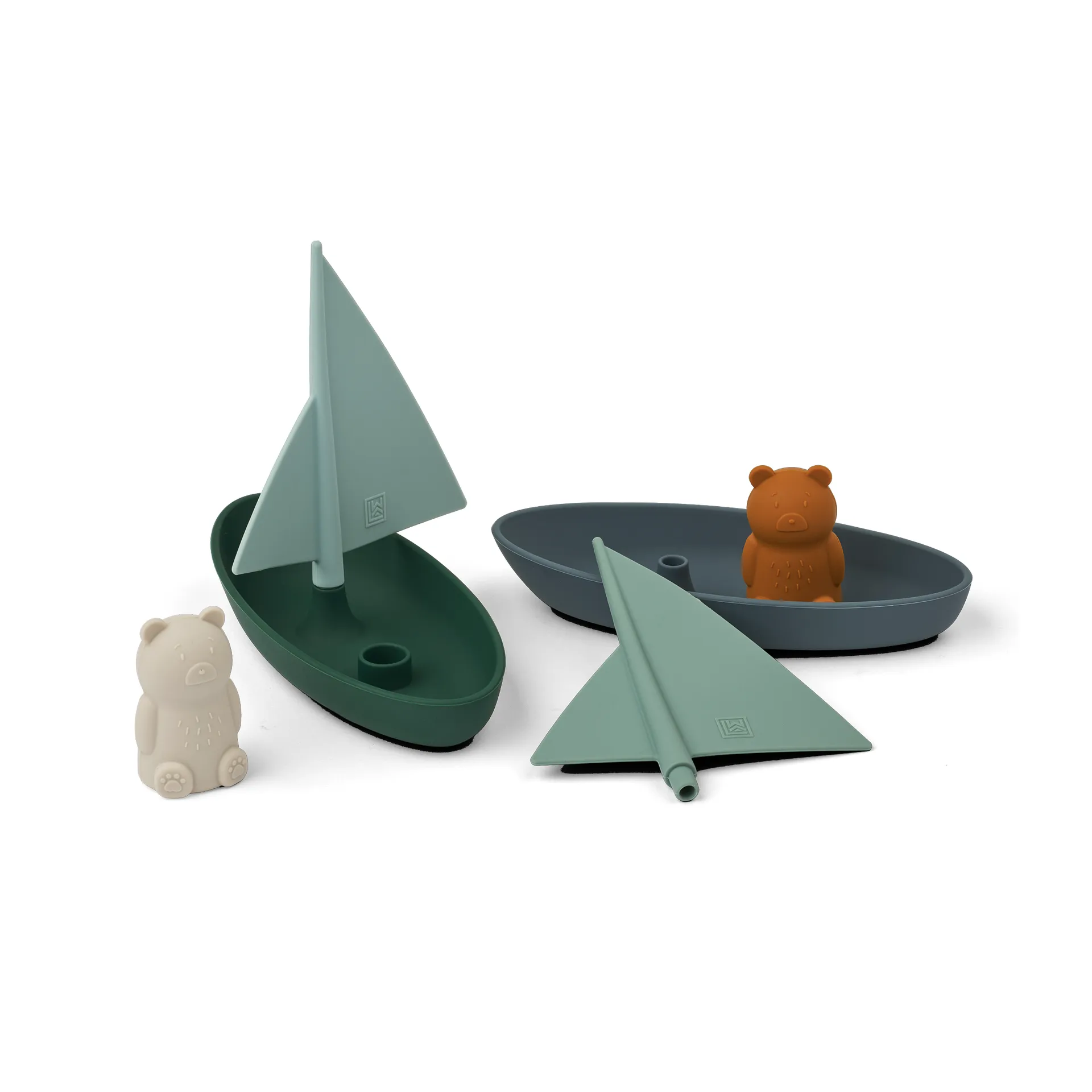 Ensley badeleke båter 2 deler, Whale blue multi mix Liewood