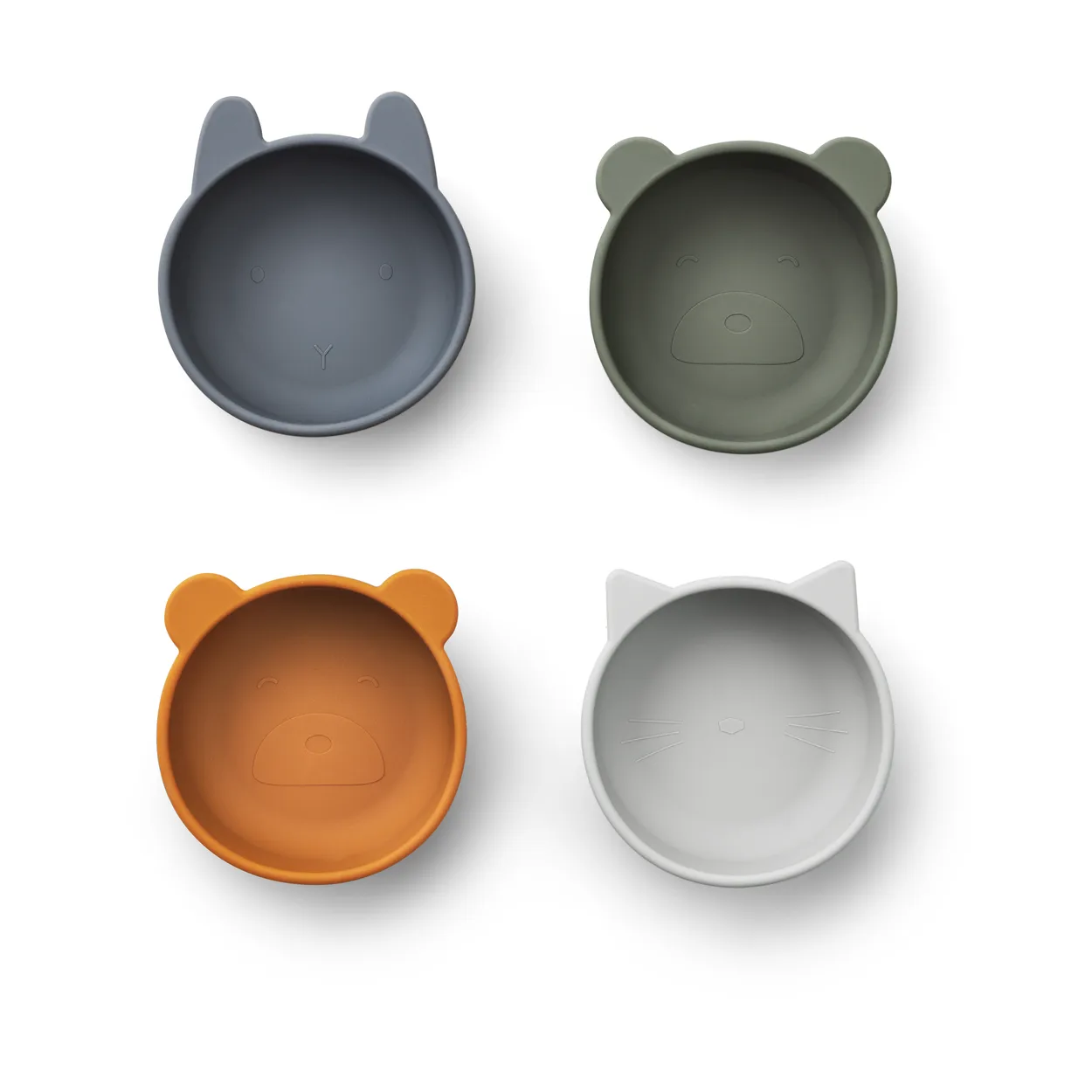 Iggy silikonskåler 4-pak Blue Mix