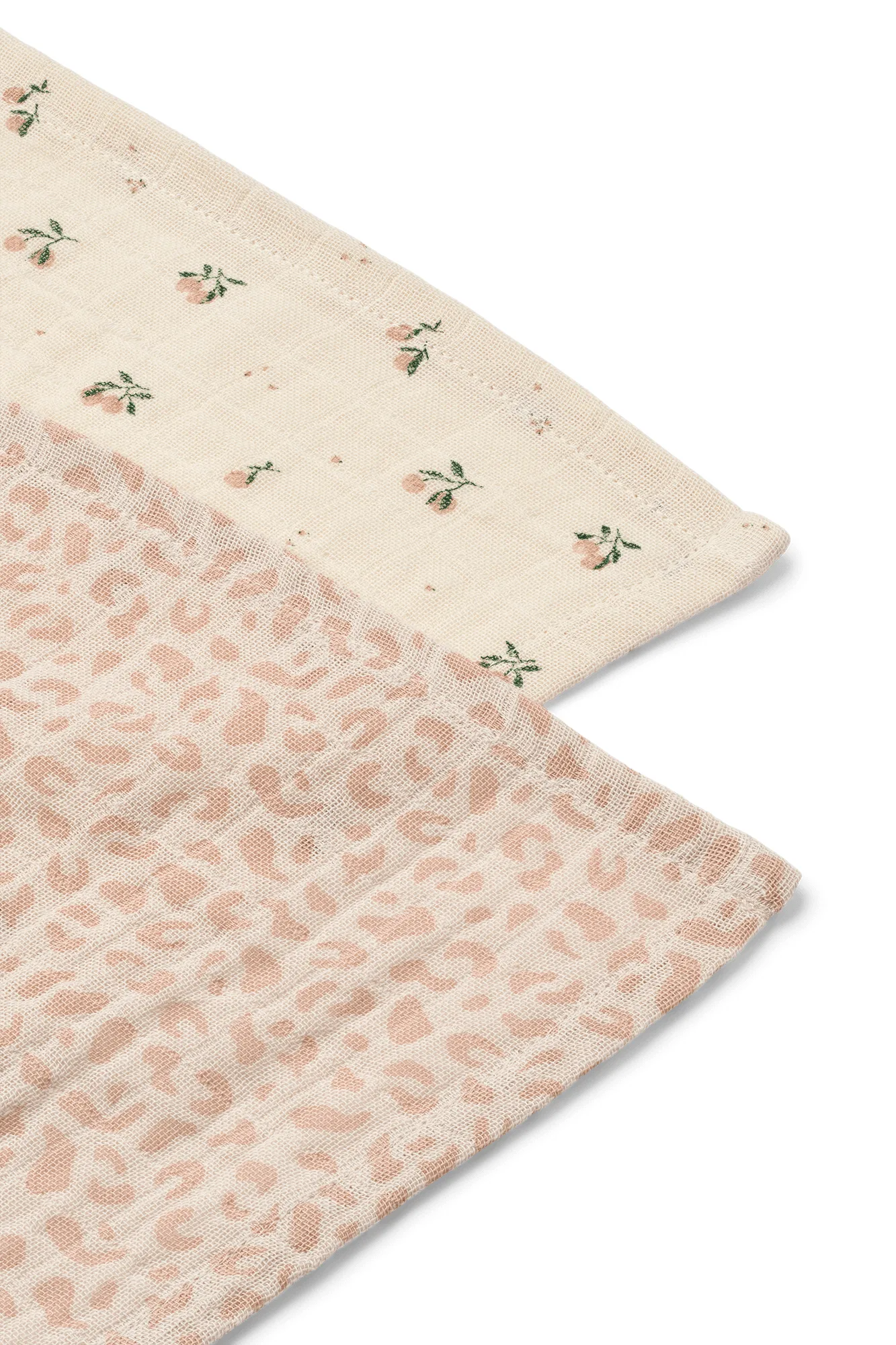 Lewis muslinpledd 2-pakning 65x65 cm, Mini leo-Mini peach mix Liewood