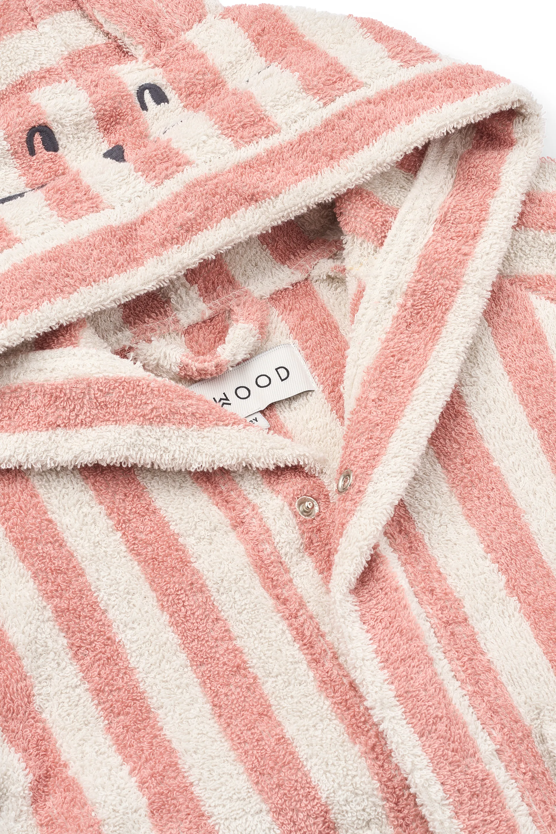 Lily badekåpe coral blush creme de la creme stripe, 5–6 år Liewood