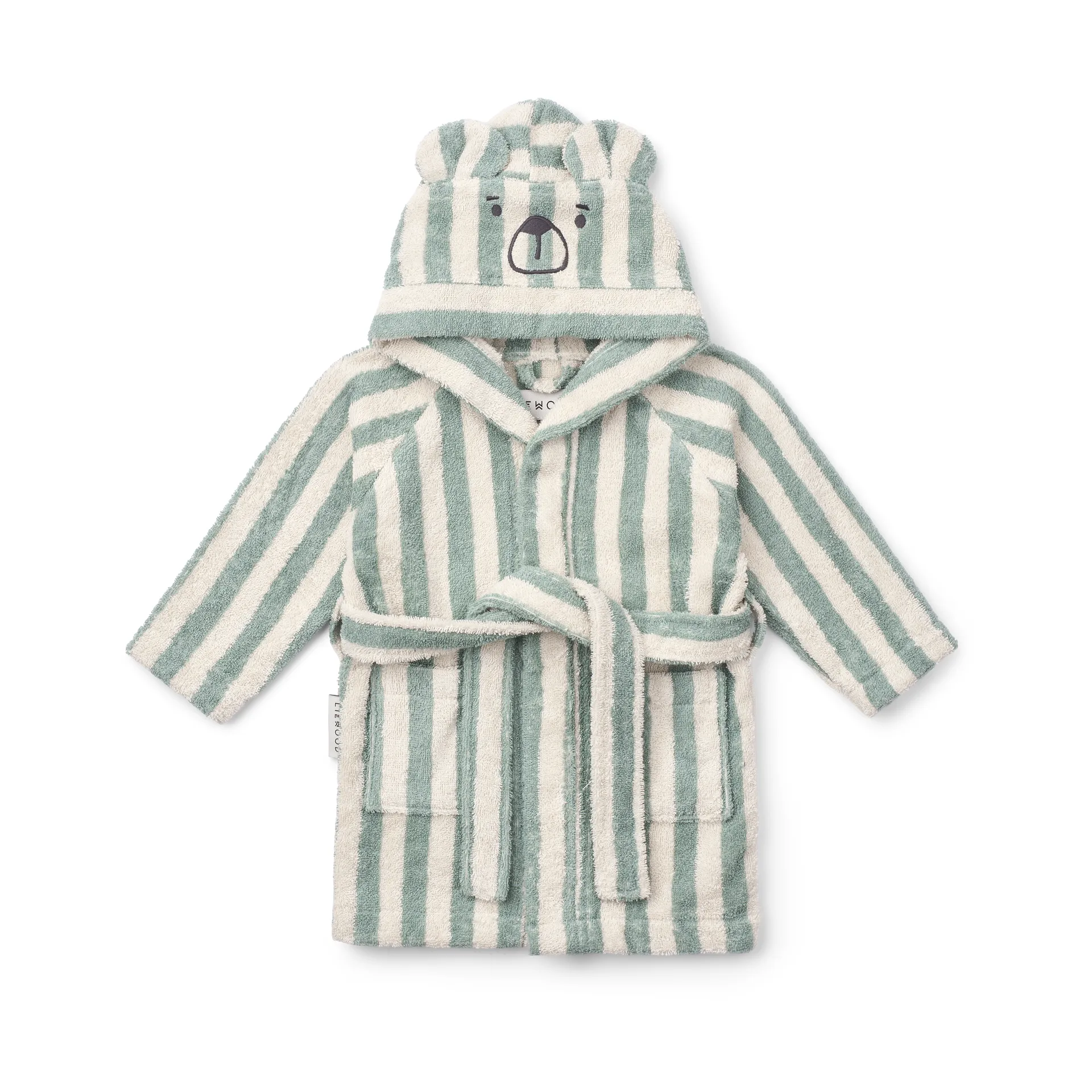 Lily badekåpe peppermint creme de la creme stripe, 1–2 år Liewood