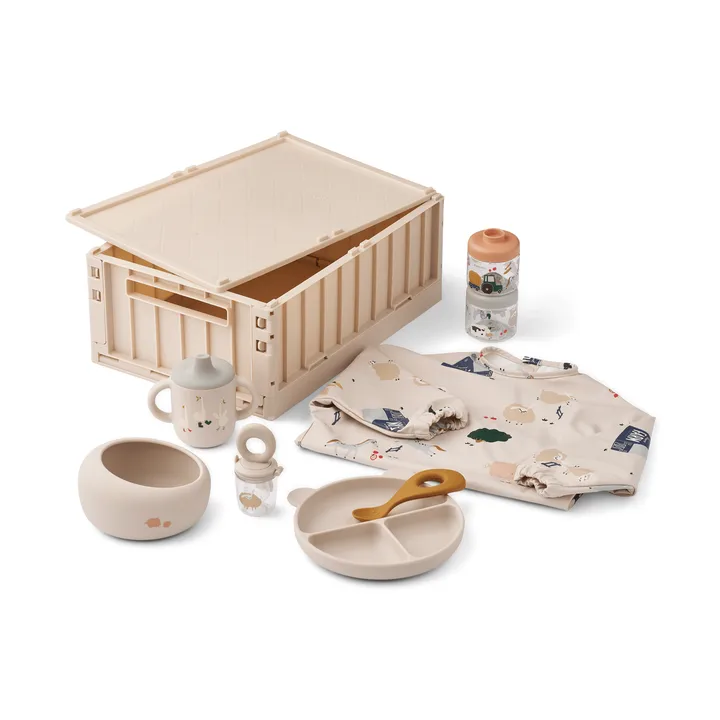 Meera Baby Mealtime servisesett - Farmlife-Sandy - Liewood
