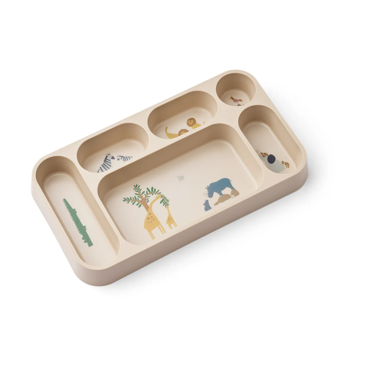 Liewood Mosu tallerken med 6 rom 17x30 cm All together-Sandy