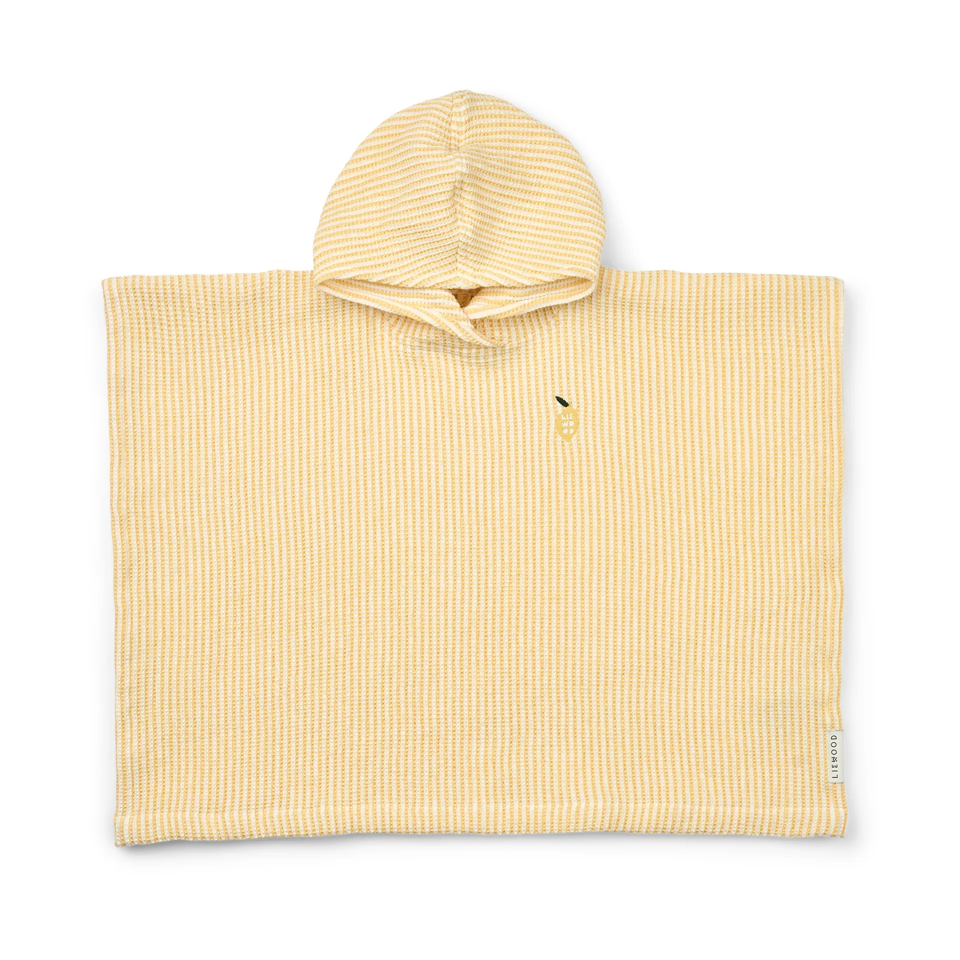 Paco badeponcho lemon yellow creme de la creme stripe, 1–2 år Liewood