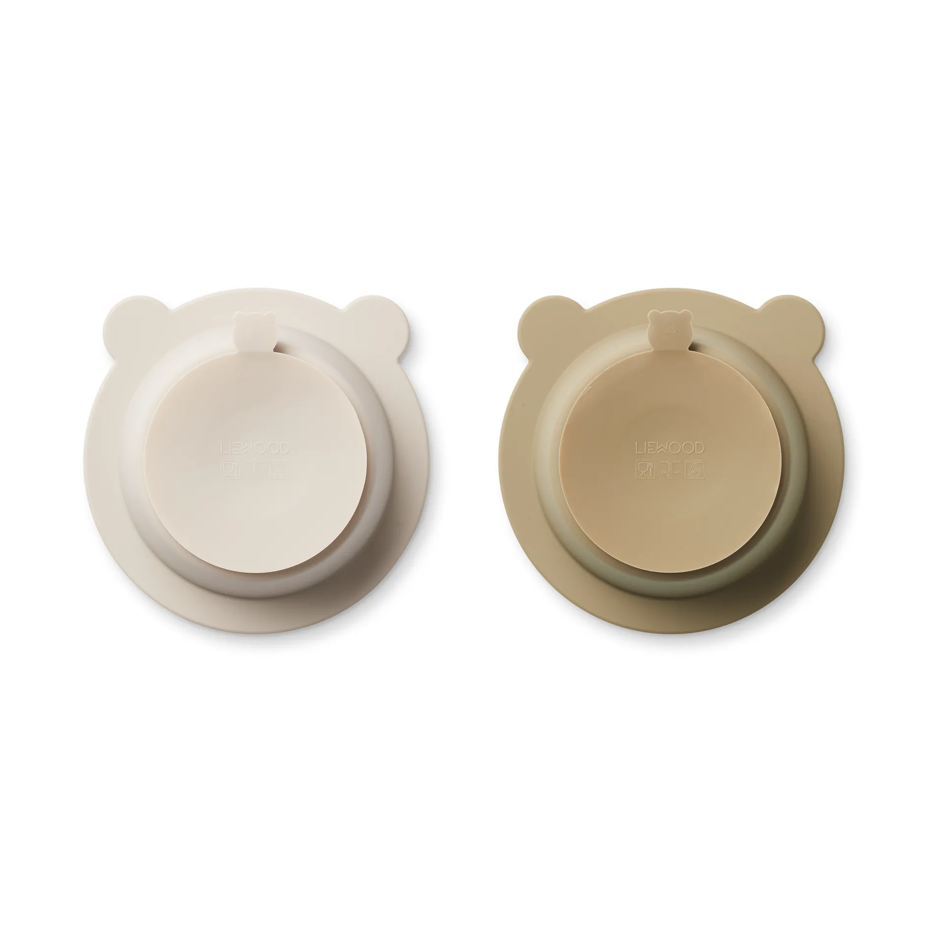 Peony bolle med sugekopp Ø16 cm 2 deler, Sandy-Oat Liewood